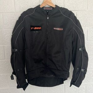 Motoboss Motorcycle Jacket Men's Full Zip Pockets Padded Harley Davidson Medium